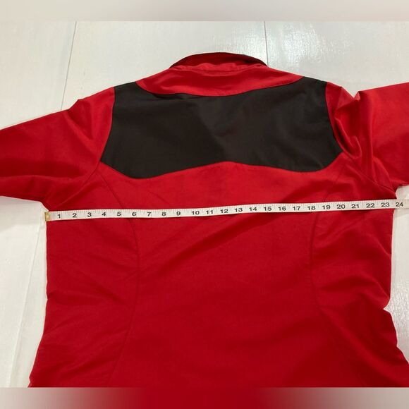 Nike Golf Women’s XL Red Black 1/2 Zip Windbreaker Colorblock Pullover - Picture 10 of 11